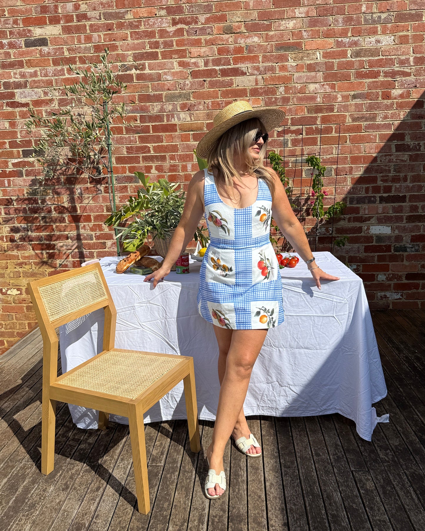 Mediterranean Lemon Print Mini Dress | Taste of Summer