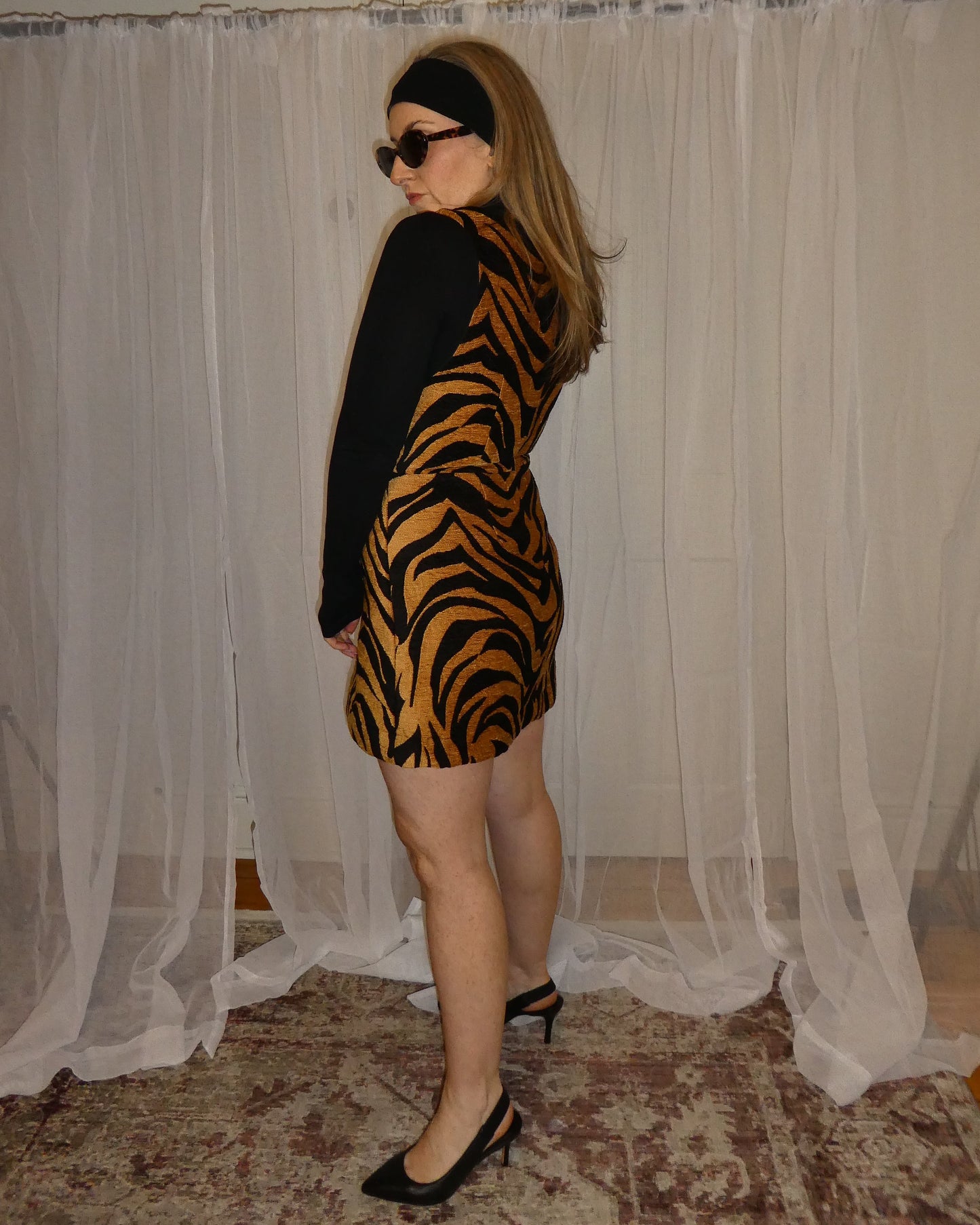 Tiger print mini dress